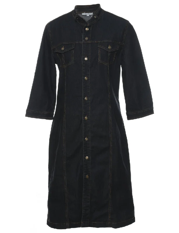 YEAR-End Sale Black Denim Dress - M