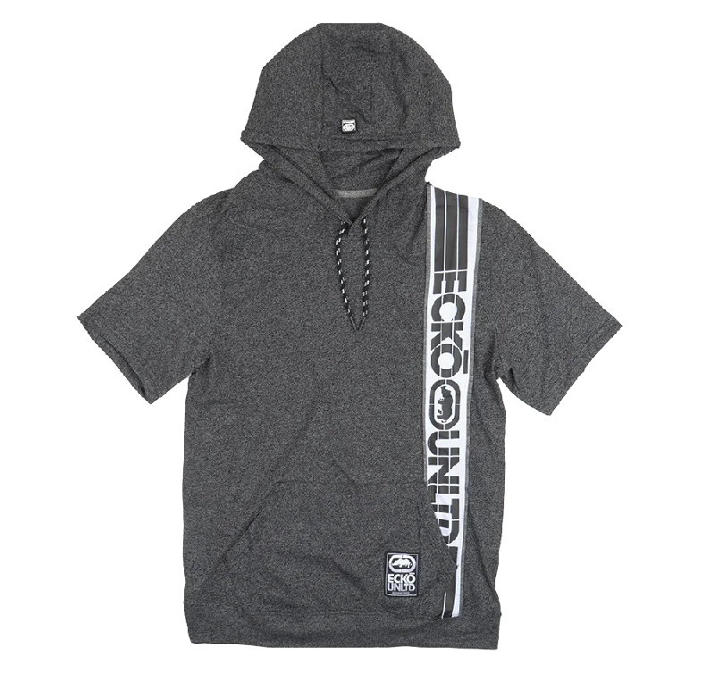 Discount Mania ECKO UNLTD S/S HOODIE SHIRT BLACK MARLED - EO12K905