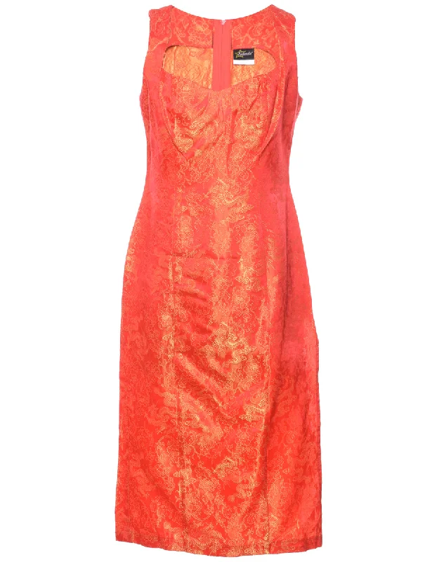 Brocade Evening Dress - M