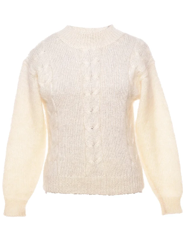 Cable Knit Jumper - M