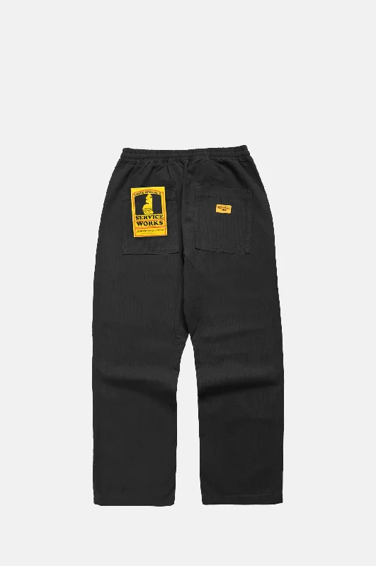 Midnight Madness Canvas Chef Pants Black