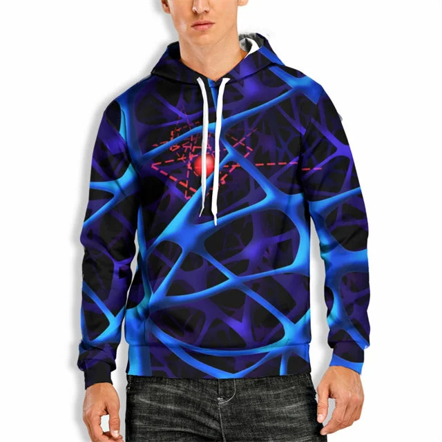 Best Seller 3D Print Hoodie with Geometric Print
