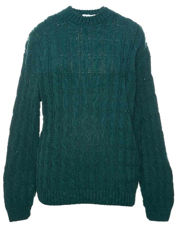 Cable Knit Jumper - L