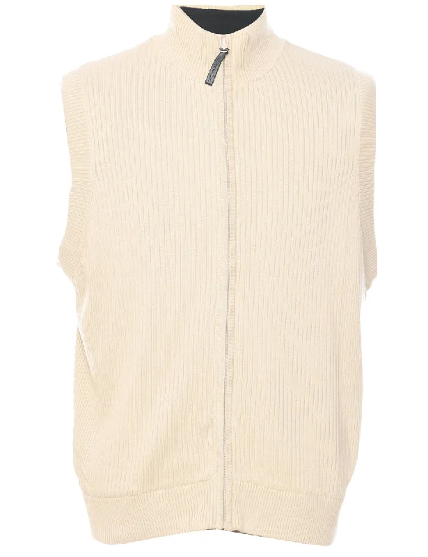Deal Alert Beige Sweater Vest - L