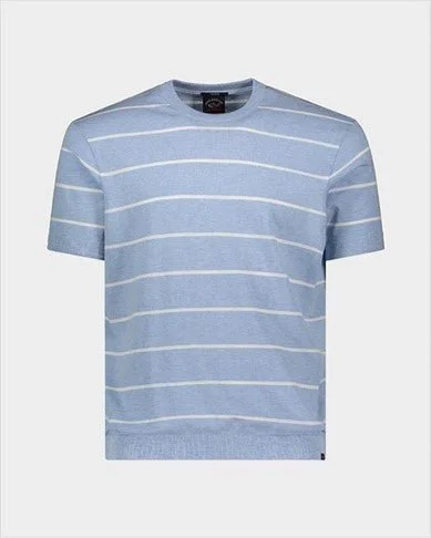 Limited Quantity PAUL&SHARK FRESCO Striped Crew S/S T BLUE/WHITE