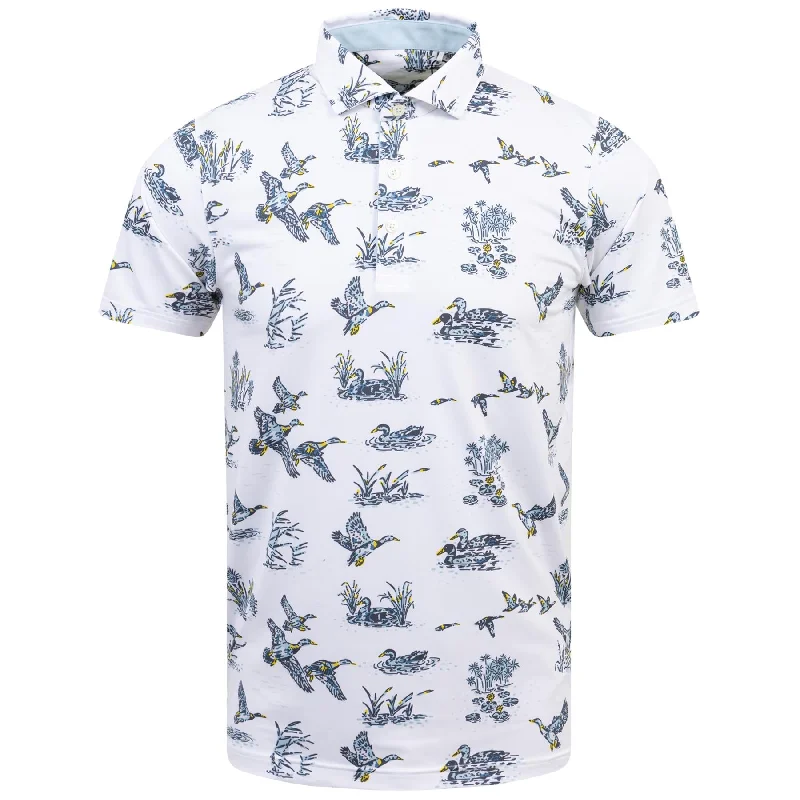 Quick Sale MATTR Flock Polo White Glow/Pele Yellow - AW24