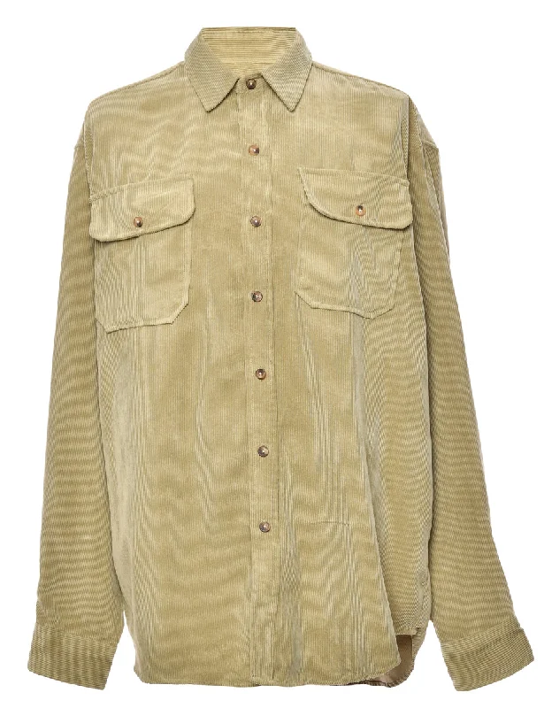 The Best Prices Beige Corduroy Shirt - L