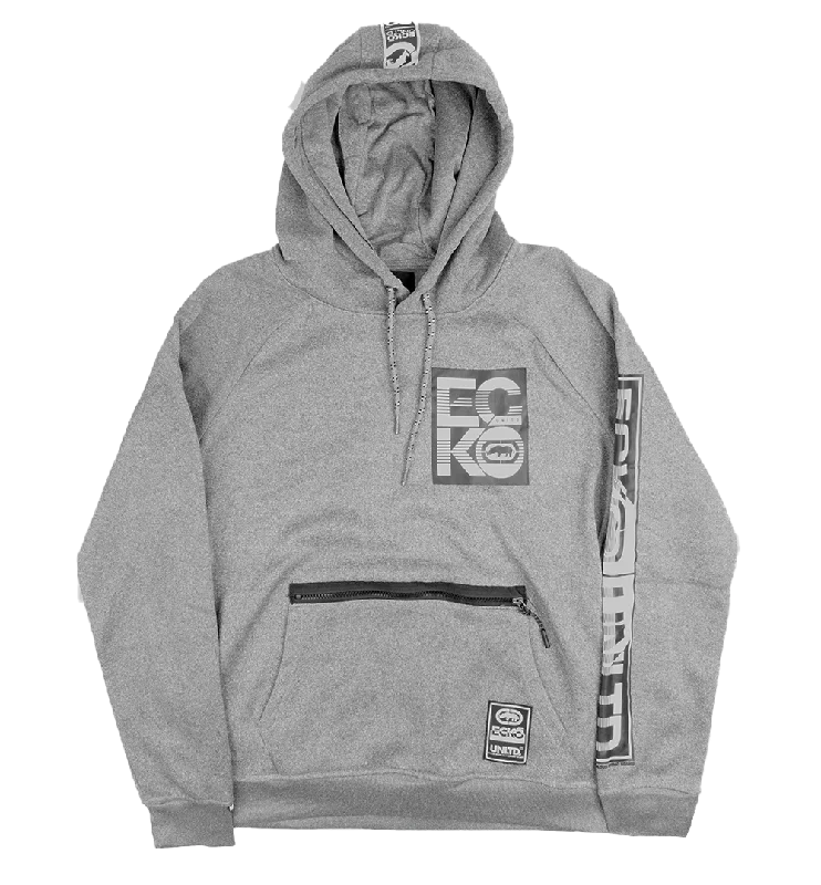 Time-Sensitive ECKO UNLTD FLEECE HOODIE SWEATSHIRT GREY MARLED - EO32H748