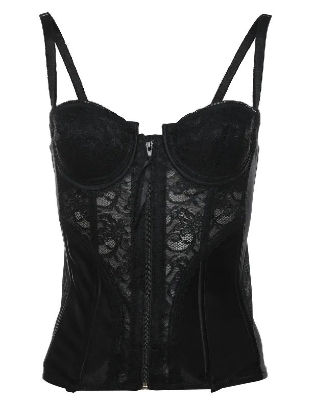 Exclusive Savings Black Lace Bustier - S
