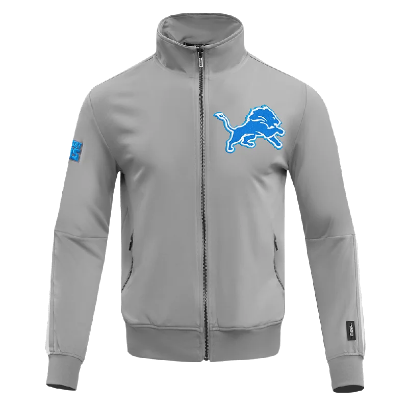 NFL DETROIT LIONS CLASSIC MEN'S DK TRACK JACKET (GRAY)