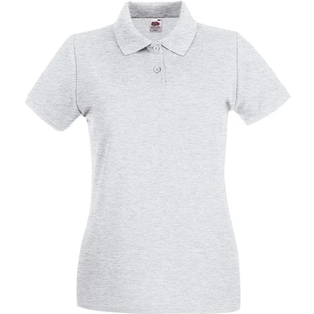 Big Savings Fruit Of The Loom Women's Premium Polo - Ash