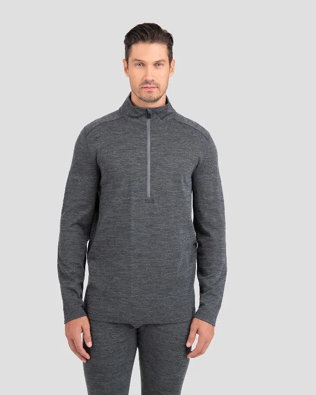 Crazy Deals 2.0 Men's Midweight Ultra Merino Wool Half-Zip Baselayer Top