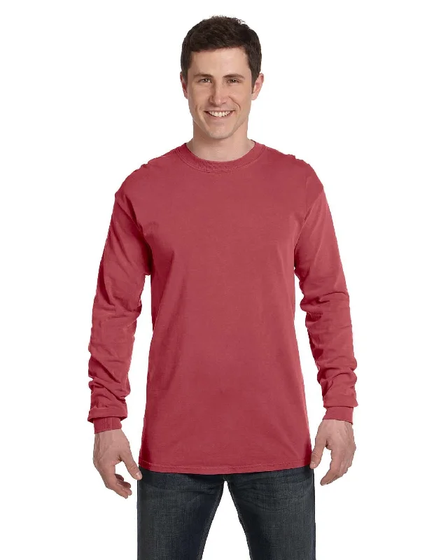 Comfort Colors Garment-Dyed Long Sleeve T-Shirt | Brick