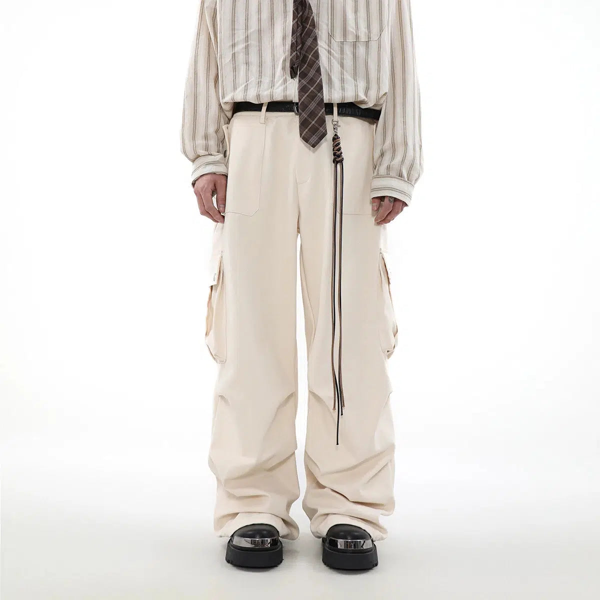 Reduced Prices Casual String Detail Loose Cargo Pants