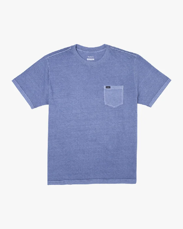 Discount Deals Solo Label Pigment Dye Tee - Royal