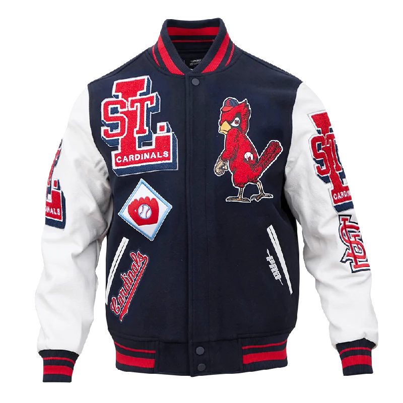 Weekend Discounts to Indulge In MLB ST. LOUIS CARDINALS RETRO MASHUP MEN'S RIB WOOL VARSITY JACKET (MIDNIGHT NAVY/RED/MIDNIGHT NAVY) Weekend Discounts to Indulge In MLB ST. LOUIS CARDINALS RETRO MASHUP MEN'S RIB WOOL VARSITY JACKET (MIDNIGHT NAVY/RED/MIDNIGHT NAVY)