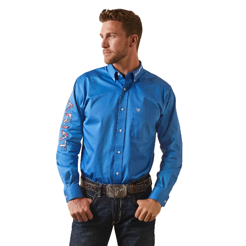 Major Savings ARIAT CAMPANULA TEAM LOGO TWILL FITTED LONG SLEEVE SHIRT