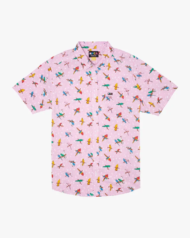 Lp X Klw Parrots Short Sleeve Shirt - Pink