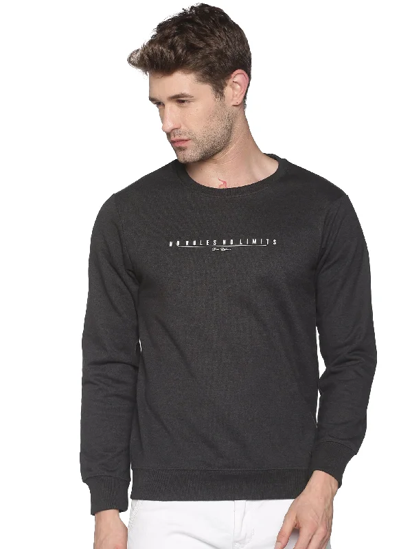 Men Solid Grey Sweatshirt