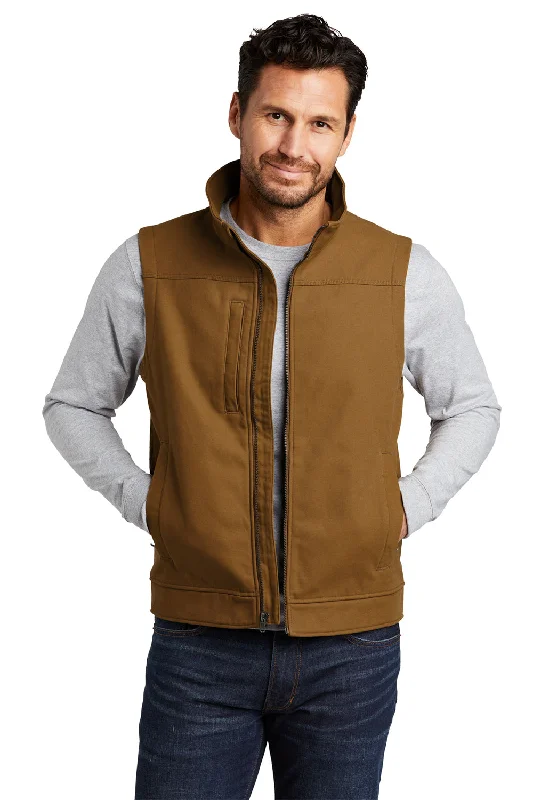 Seasonal Sale CornerStone Mens Duck Cloth Water Resistant Full Zip Vest - Duck Brown