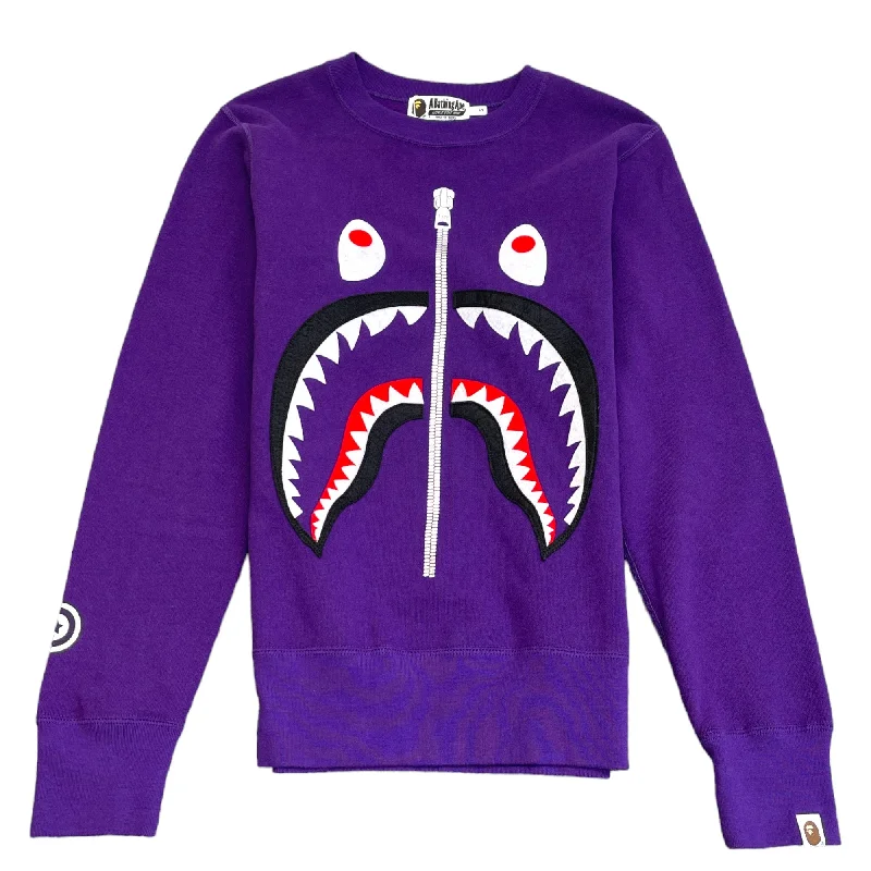 Men's Shark Sweatshirt Purple Size S