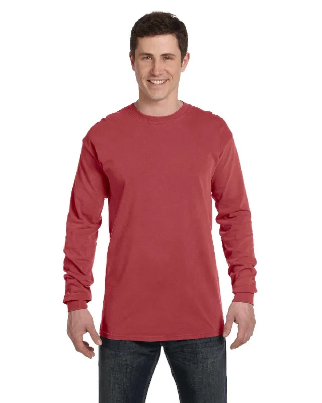 Comfort Colors Garment-Dyed Long Sleeve T-Shirt | Crimson