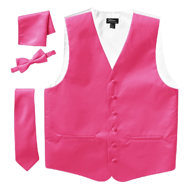 Steven Land Solid 4-pc. Vest with Matching Tie, Bowtie & Pocket Square