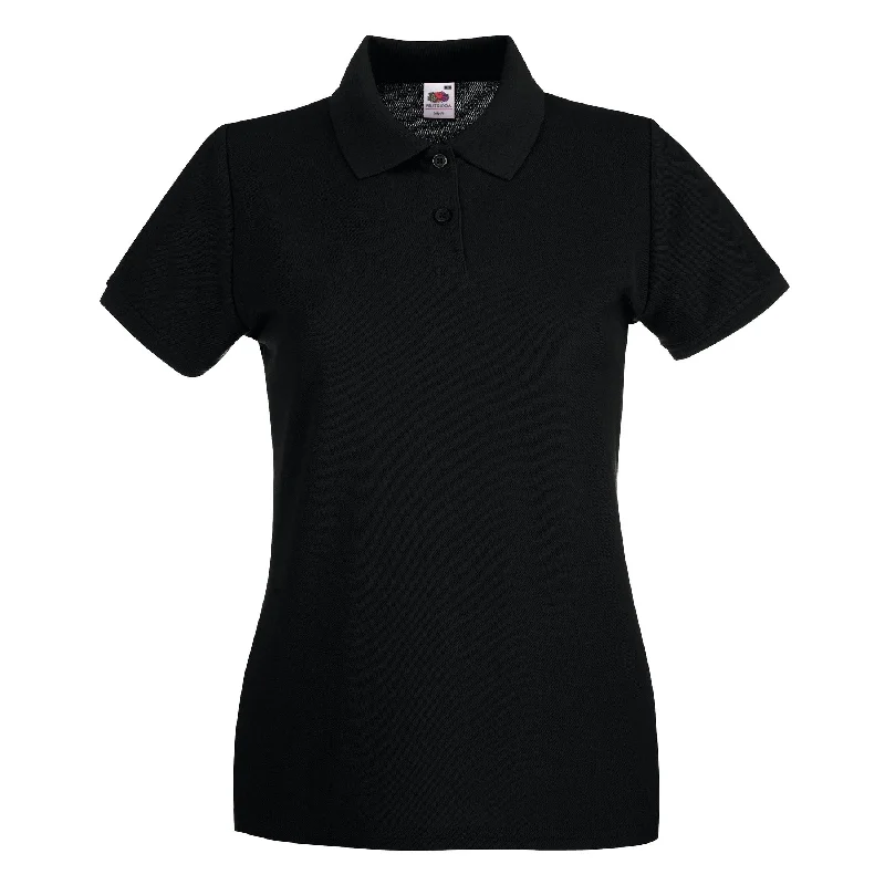 Buy Today Fruit Of The Loom Women's Premium Polo - Black