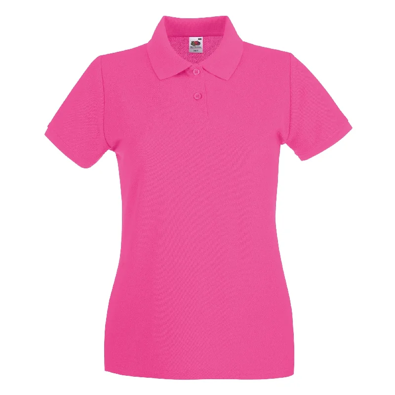 Bargain Alert Fruit Of The Loom Women's Premium Polo - Fuchsia