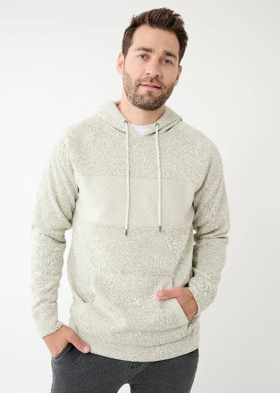 Weekend Deals That Spark Mixed Fabric Fleece Hoodie | Oatmeal
