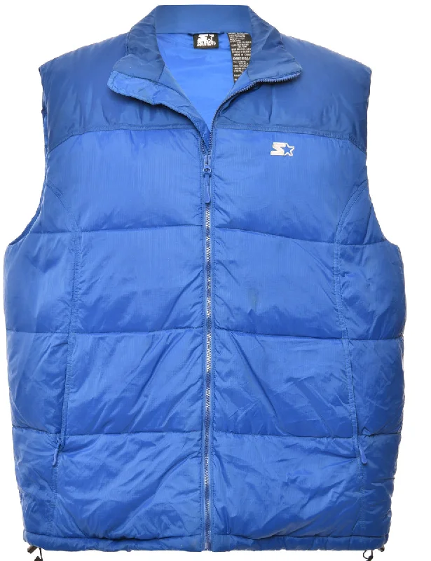 Bright Blue Puffer Vest - M