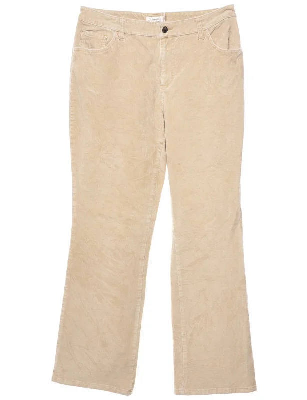 Limited Stock Beige Classic Corduroy Trousers - W32 L30