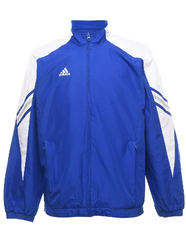 Blue & White Adidas Nylon Jacket - L