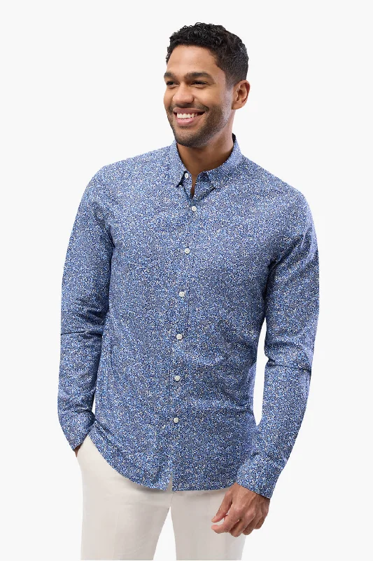 Brooksfield | Galaxy Print Long Sleeve Casual Shirt