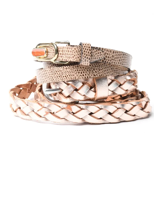 Bronze Woven Belt - L