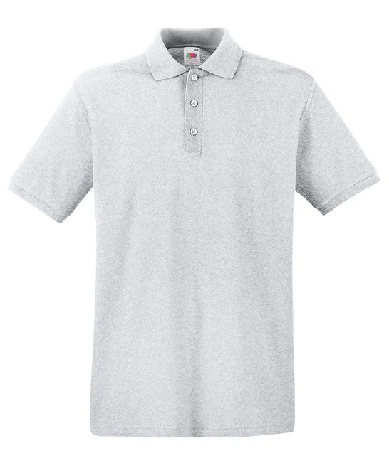 Epic Value Fruit Of The Loom Premium Polo - Heather Grey