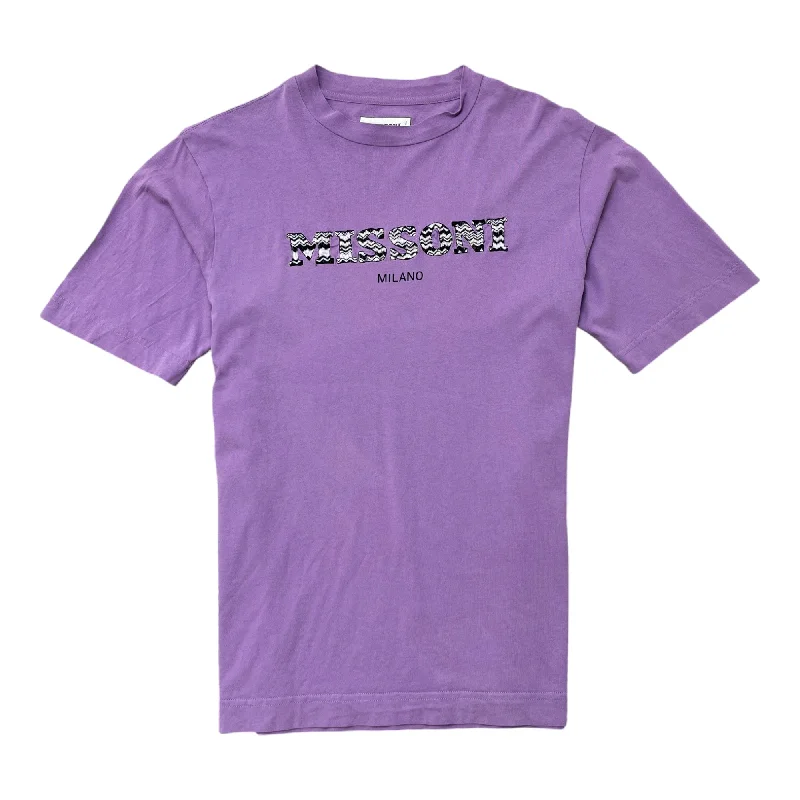 Markdowns Men's Embroidered Logo T-Shirt Purple Size XS
