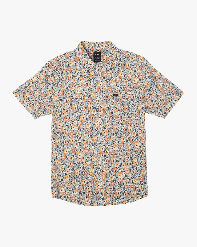 Lewis Floral Short Sleeve Shirt - Antique White