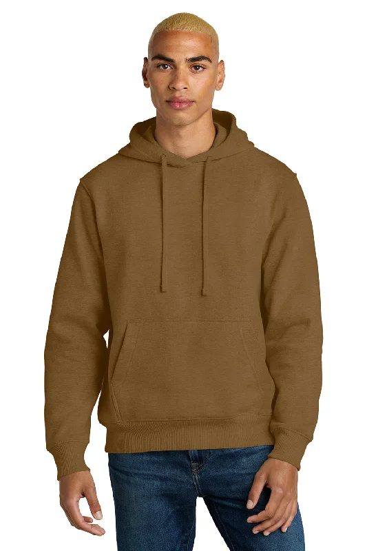 Time-Limited Offer District Mens V.I.T. Heavyweight Fleece Hooded Sweatshirt Hoodie w/ Pouch Pocket - Duck Brown