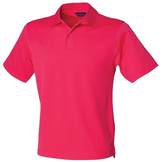 Online Only Henbury Coolplus® Polo Shirt - Bright Pink