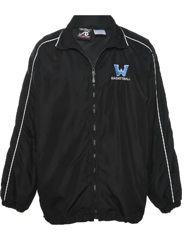 Quick Sale Black Basketball Design Jacket - L