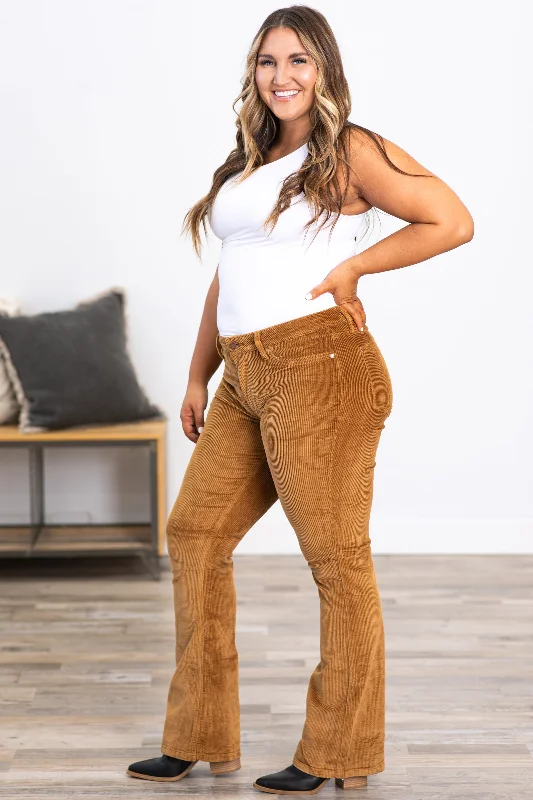 Make Your Weekend Count with Savings Judy Blue Camel Corduroy Bootcut Pants