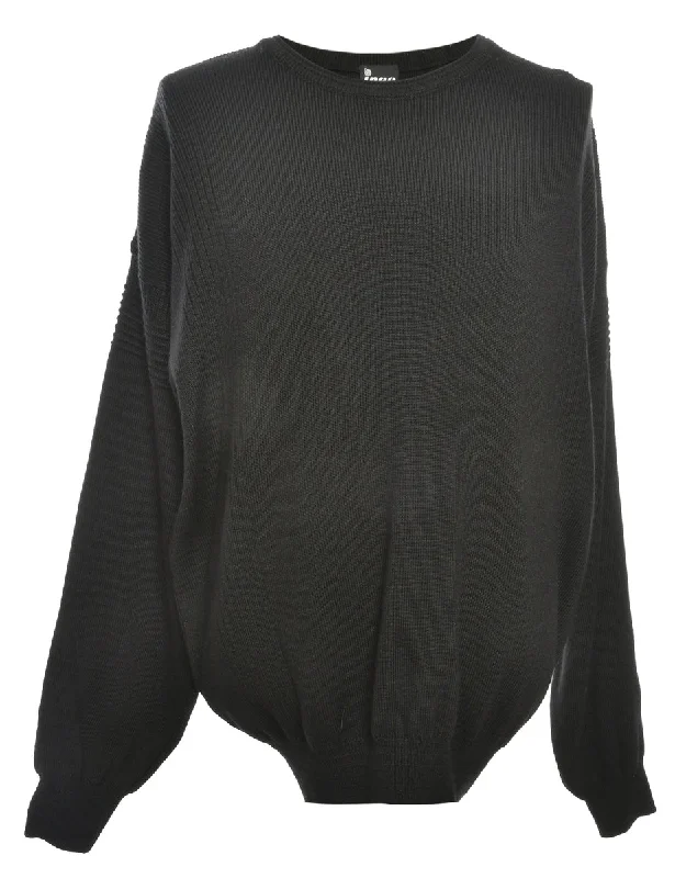 Black Long Sleeved Jumper - M