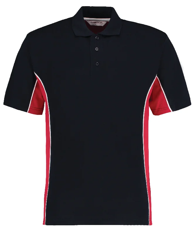 Year-End Clearance Kustom Kit Track Polo (Classic Fit) - Navy/Red/White