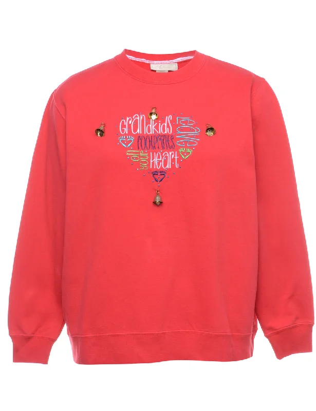 Lowest Price Beyond Retro Reworked Christmas Sweatshirt With Bells - L