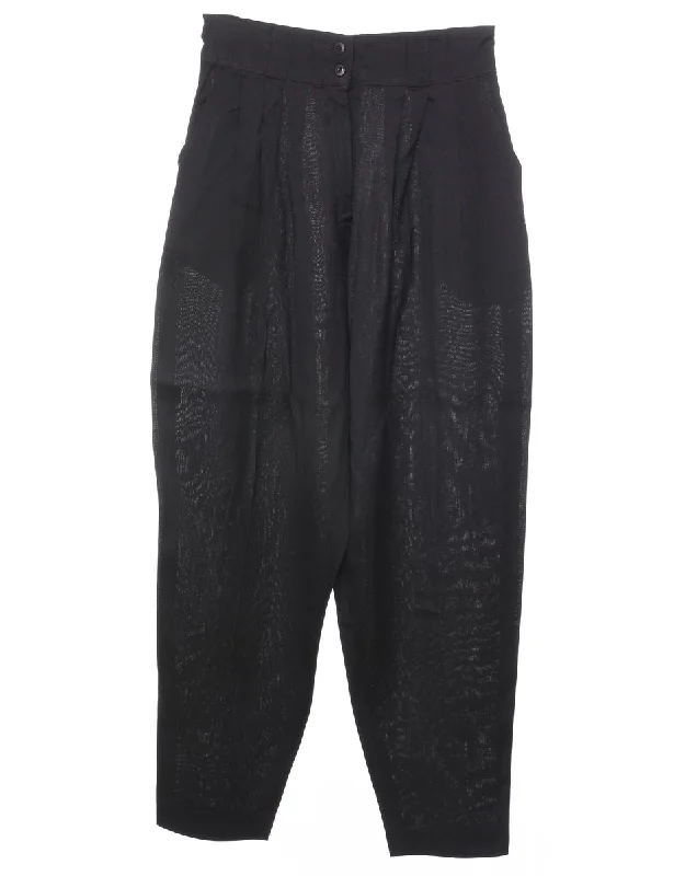 Black Tapered Trousers - W26 L26