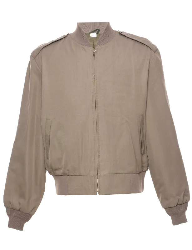Special Discount Beige Bomber Jacket - L