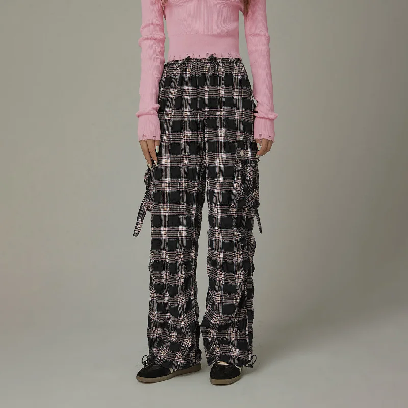 Weekend Sale: Don't Miss Out Color Pocket Check Pants