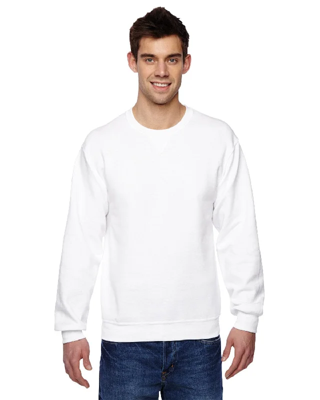 Fruit of the Loom Sofspun Crewneck Sweatshirt | White