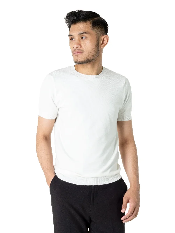 Weekend Specials to Snag Basic Crew Neck Tee - Sand White